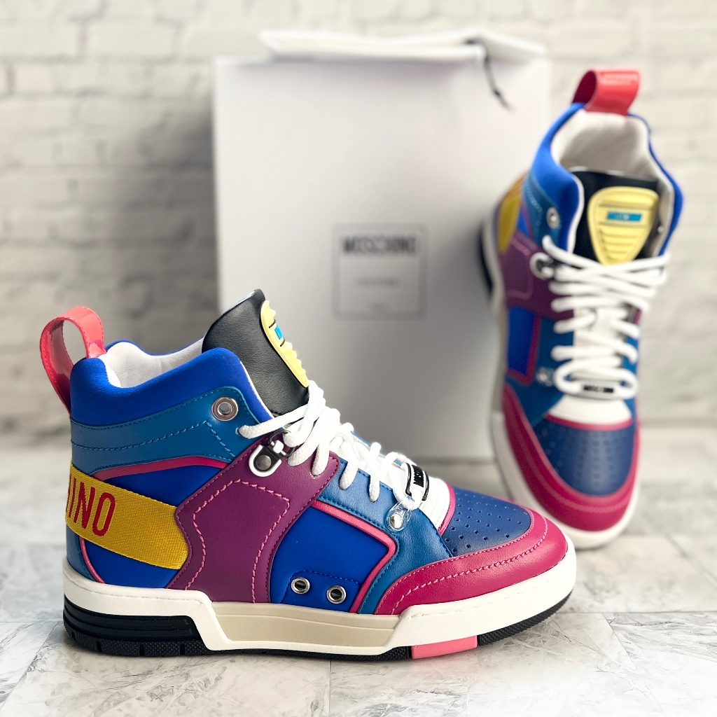 New Moschino Kevin 40 Colorblock High Top Sneaker